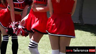 Flashy Spencer and Nikki's small tits smut