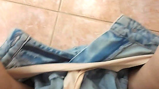 Pissing Woman in the Toilet