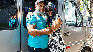 BBW Ebony Mature Picked up for Deep Anal