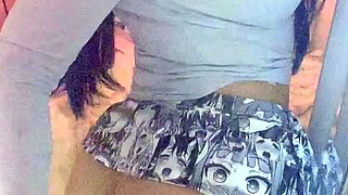 Cute amateur brunette naughty in solo jerking show on camera