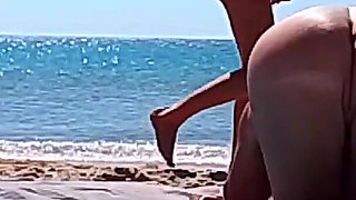 Stepmom and Stepson Beach Sex
