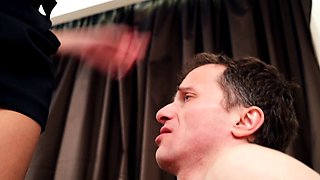 Brunette hardcore blowjob