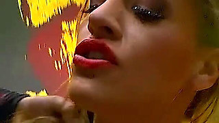 Girl with tattoo Silvia Dellai gets cock in the mouth