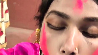 Holi Special, Bangladesi Porn Star Soma Does Blowjob, Doggy and Missionary Style Hard Pussy Fucking