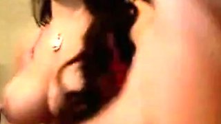 Big-Titted Babe Strips and Plays on Webcam