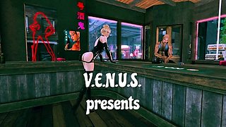 Two 3d cartoon cuties are ready for their bath