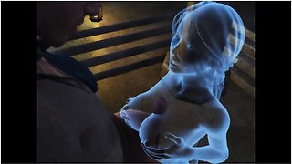 Sex With A Ghost Girl. Penis Funny Enters The Transparent Body Anime Porno