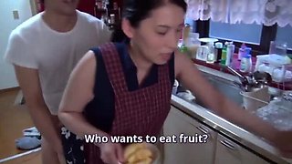 Asian stepmom and stepsisters public anal sex with son