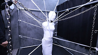 A Cute Girlfriend Wrapped All Over in Bandages