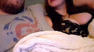 Hotwife Lexi Teaches Dirty Talk For Danny's Small Cock - Amateur Handjob & Cum On Huge Tits